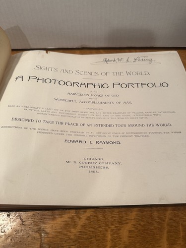 Großes antikes Buch Sehenswürdigkeiten und Szenen der Welt um 1893 von Raymond - Bild 7 von 9