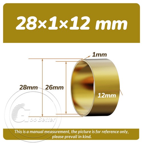 Brass Bushing Sleeve Collar OD 24 25 26 28 - 40mm Round Hollow Tube 6-40mm Long - Picture 34 of 91