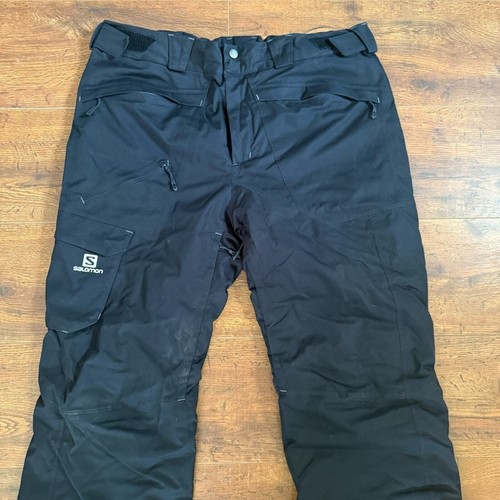 Salomon Black Snowboarding Ski Winter Snow Pants Men’s XL - Picture 4 of 11