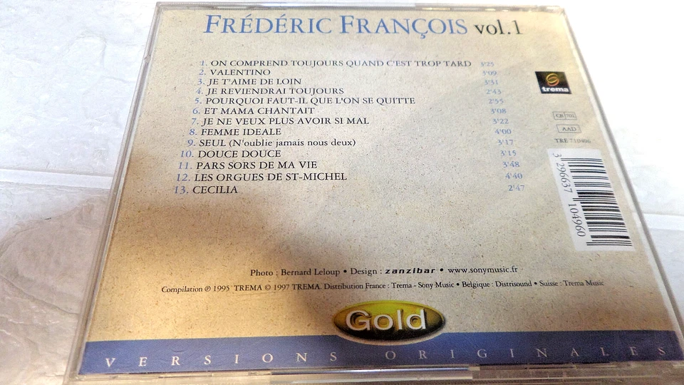 CD FREDERIC FRANCOIS ON COMPREND TOUJOURS QUAND C'EST TROP TARD CD 13 TITRE ETgH - Photo 2/2