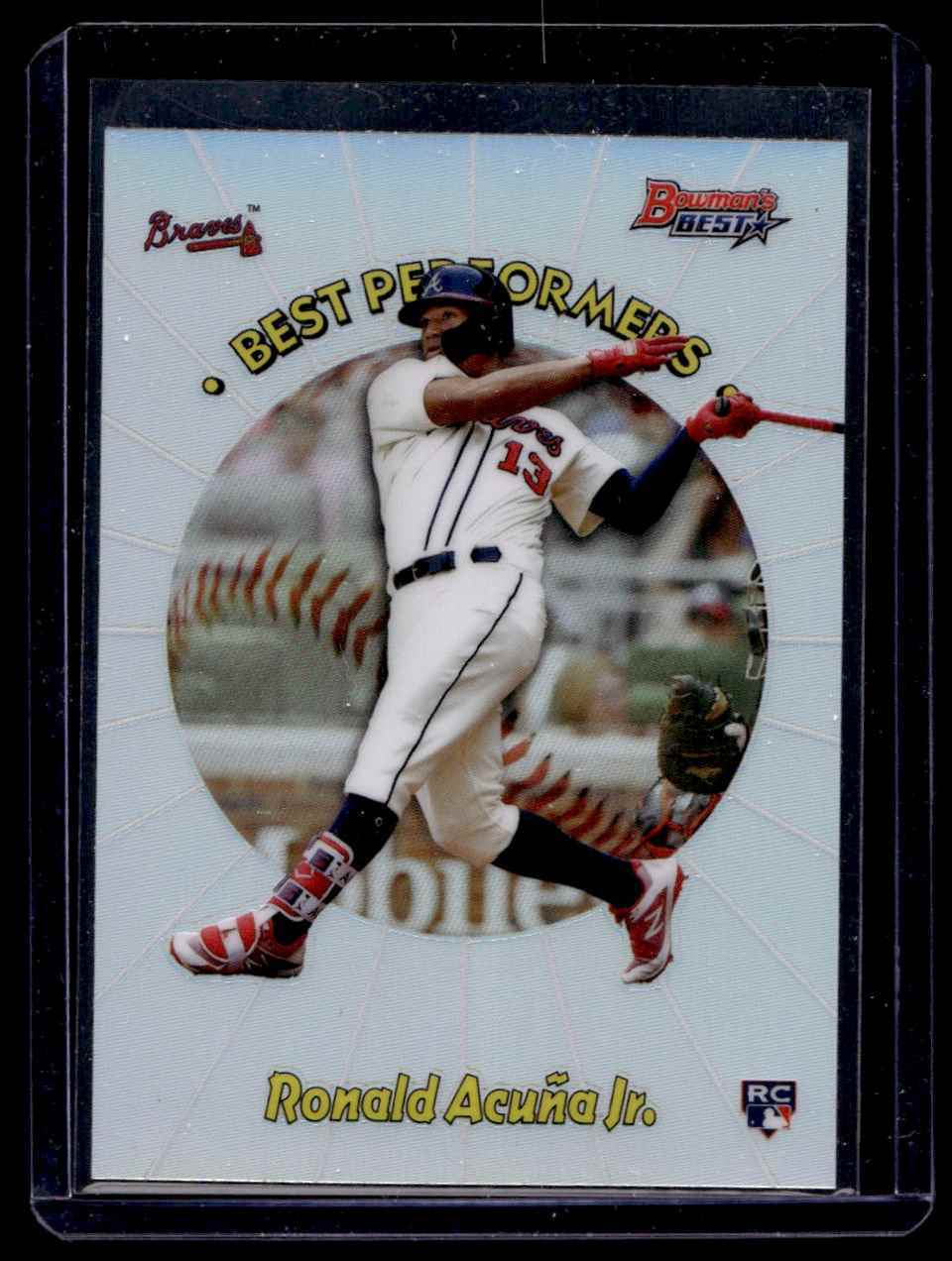 2018 Bowman's Best Perfromers Refractor Ronald Acuna RC Atlanta Braves #BADL-RA