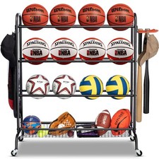 Basketball Rack, Rolling Basketball Shooting Training Stand,Sports Equipment ...