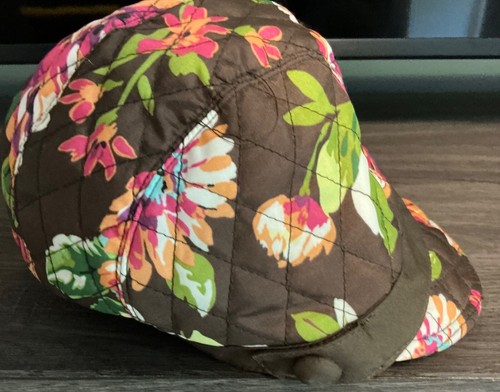 Vera Bradley Newsgirl Hat Cap English Rose Quilted Fleece - Picture 2 of 5