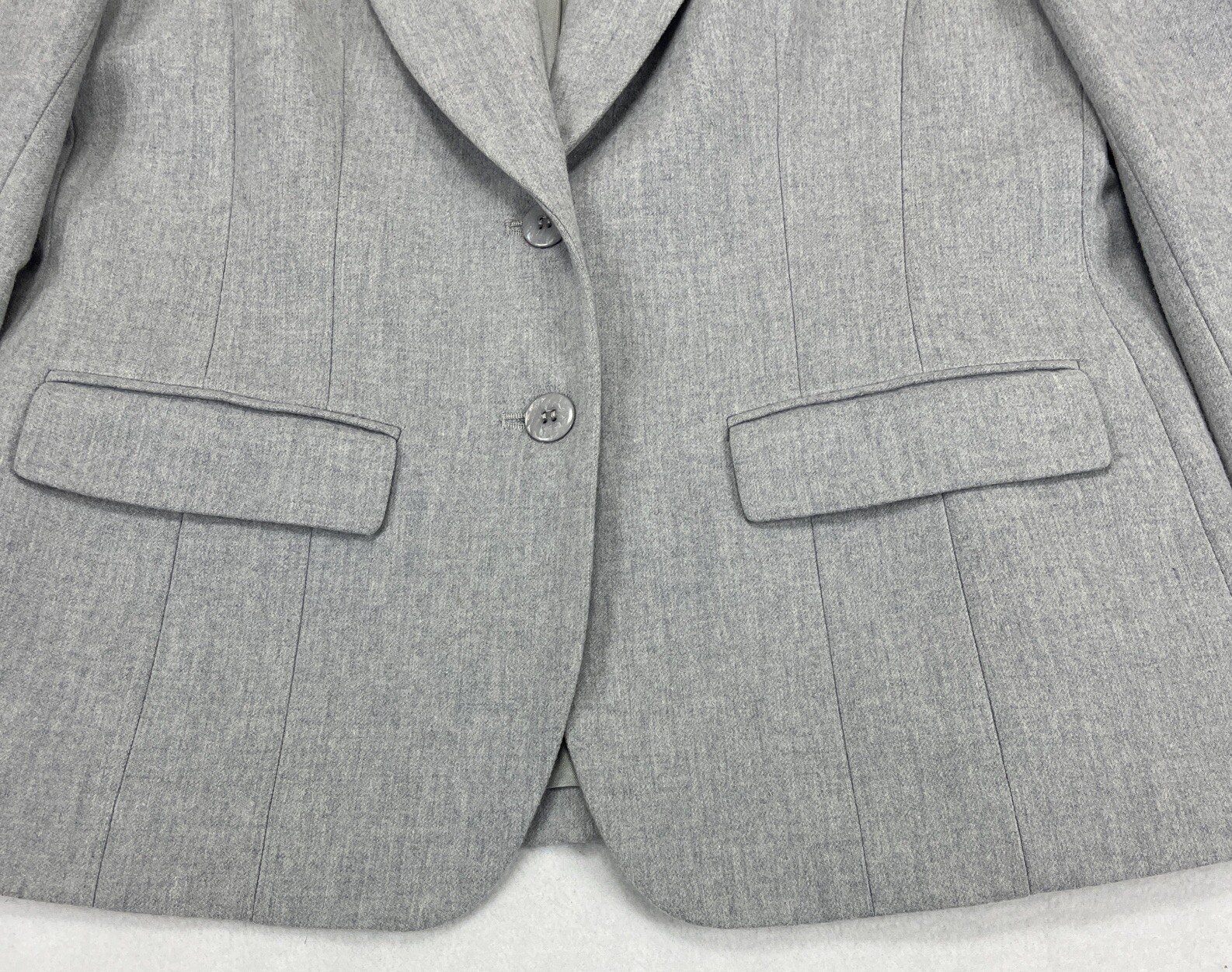 VTG Pendleton Gray Virgin Wool 2 Button Lined Bla… - image 3