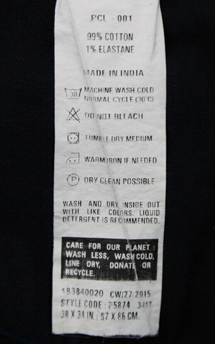 Hombre 2015 Levi's 511 Jeans Slim Fit Stretch Dark Size 38x34 (Msr 38x29) - Imagen 3 de 7