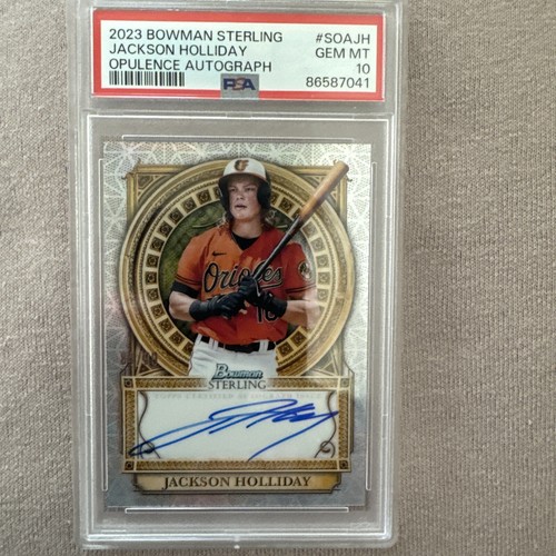 2023 Bowman Sterling Jackson Holliday Opulence Autograph Psa 10
