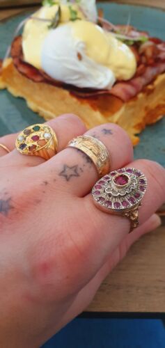 Antique Italian 14 Ct Yellow Gold Ring - Picture 21 of 24