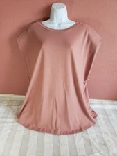 Good American Dusty Rose Pink Strong Shoulder Pads Boxy Tank Top Size 7 (US 4XL)