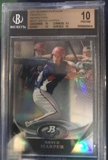 Pristine 2011 Bowman Platinum Prospects Refractors #BPP1 Bryce Harper BGS 10