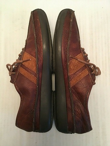 Hush Puppies Wms 7M Brown Soft Leather Lace Up Driving Oxfords Shoes 50347 - Picture 5 of 8