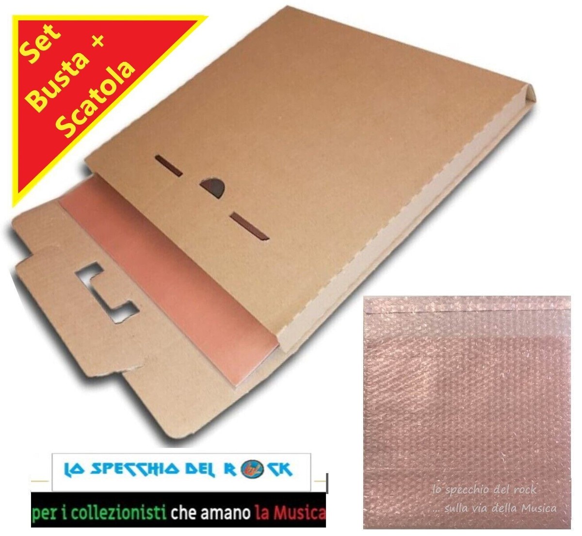 Scatola Scarpe Cartone 20 Scatole Di Spedizione Per Dischi In Vinile LP - Doppia Onda, Formato 320x320 Mm, Germania Adesivi Wp - Foto 3