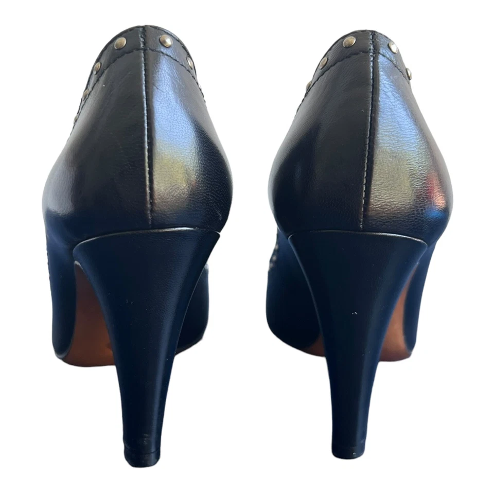 Moschino Zapatos Mujer Talla EU 38 US 7.5 Negro con Tacón a Lunares 3.8" Foto 4 de 4