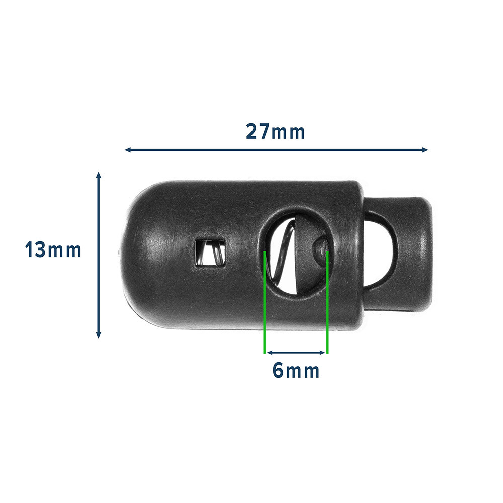 PARACORD PLANET Bowling Pin Cord Lock Black Multi Pack Sizes - Spring ...