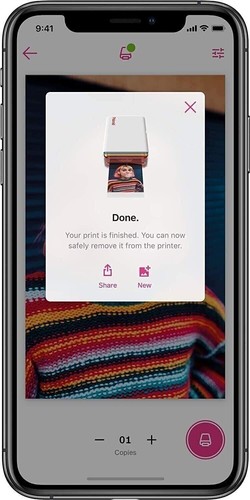 Polaroid Hi-Print Bluetooth Connected 2x3 Pocket Phone Fotodrucker mit Papier - Bild 6 von 8