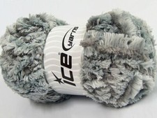Panda Duo Grey Shades Ice Yarns 68883 Fuzzy Plush Short Eyelash 100 Gr 54 Yards