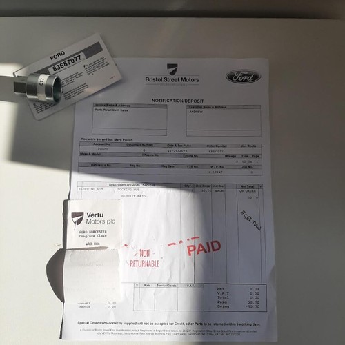 Genuine Ford Fiesta Locking Wheel Nut Key eBay