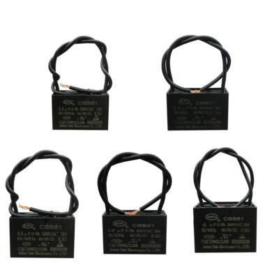 CBB61 500V 0.33/0.47/0.5/0.68/0.8/1/1.2/1.5 UF  Fan Motor RUN Capacitor  2 WIRES