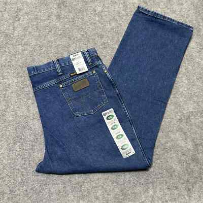 NEW Wrangler George Strait Cowboy Cut Mens Slim Fit Jeans 42x30 Blue Denim