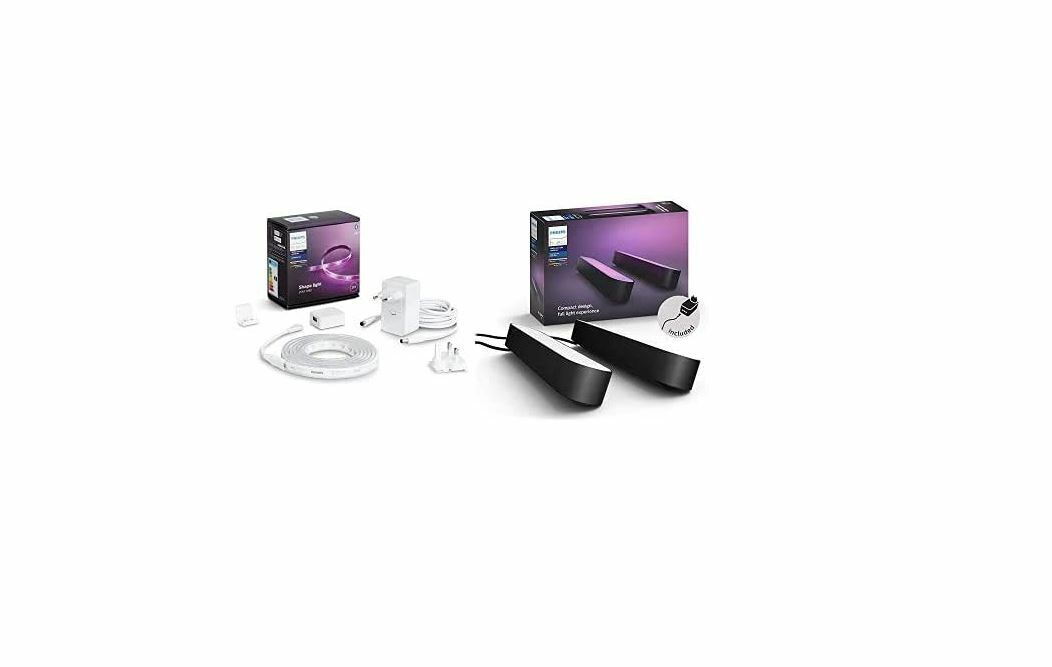 Philips Hue Lightstrip Tira Inteligente LED 2m + Play Barra de luz...