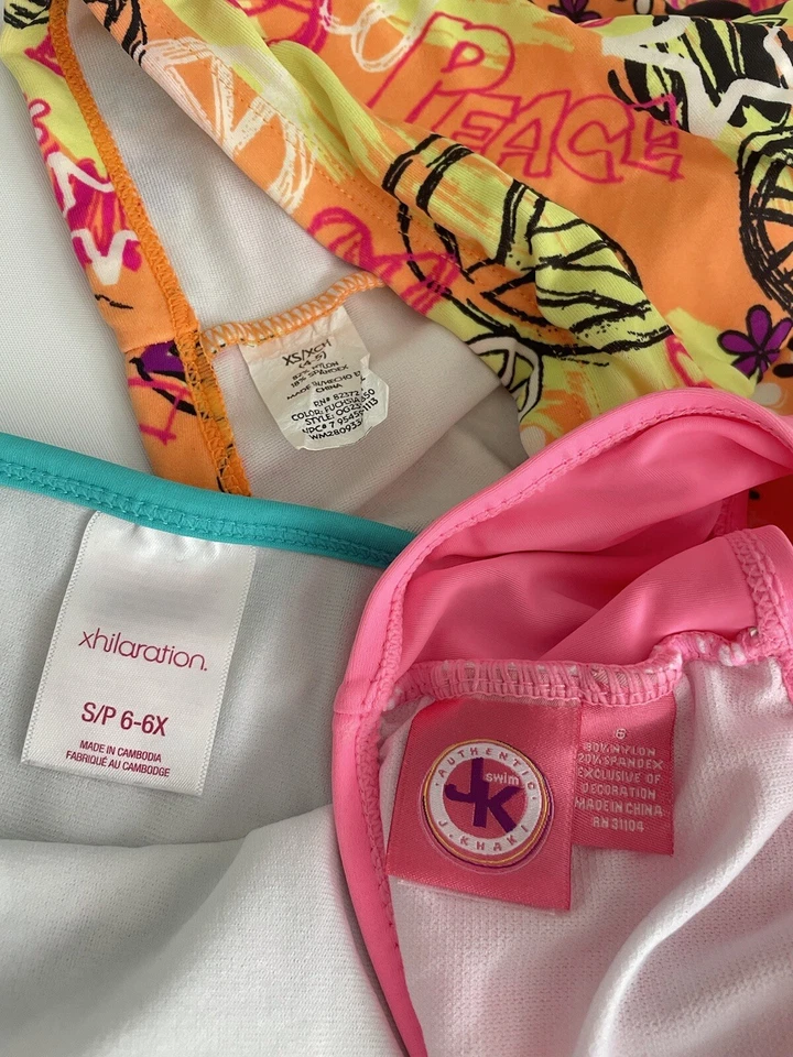 Conjunto de 3 Tankini de Natación Xhilaration J. Caqui 4-6x Multicolor Foto 2 de 3