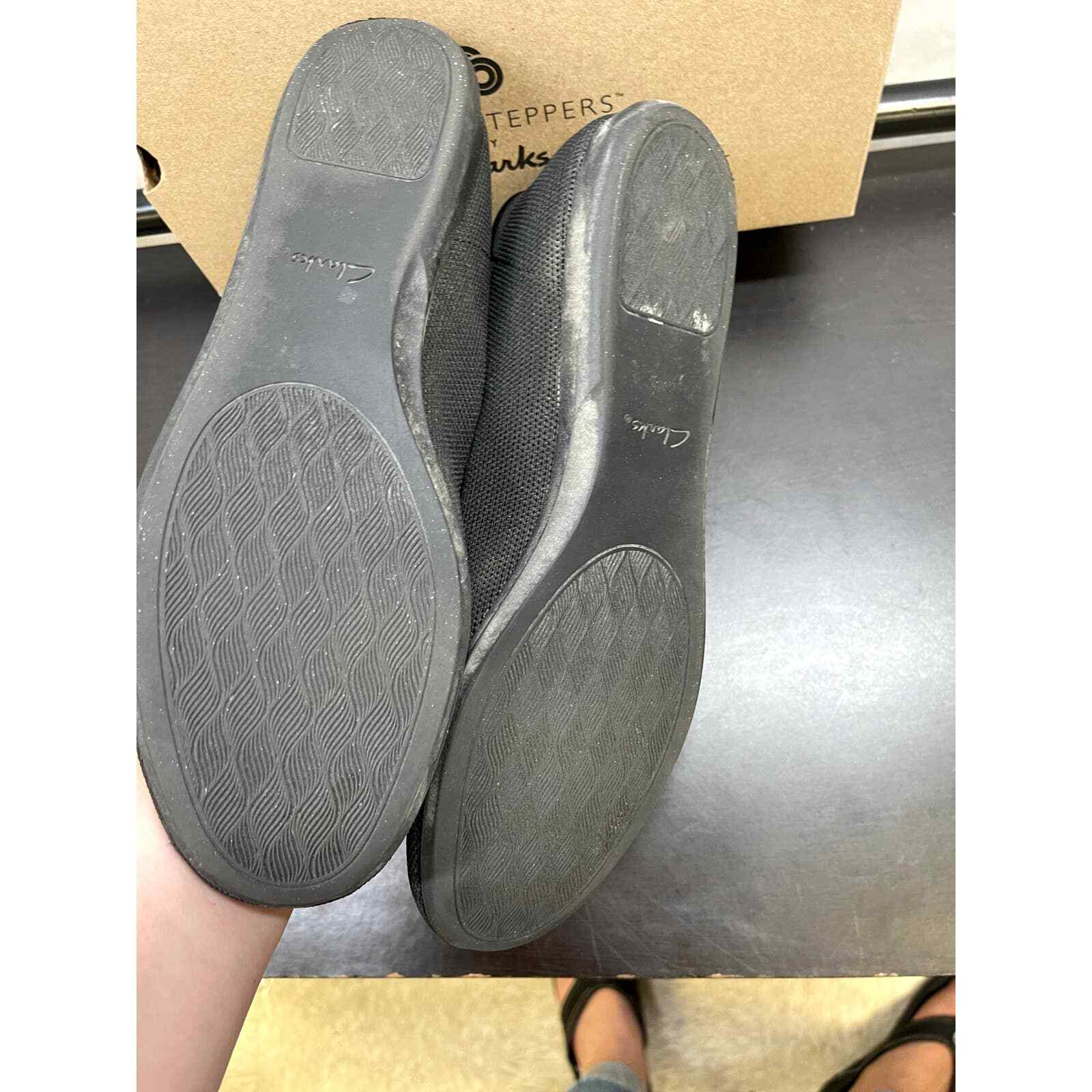 CLARKS Carly Hope Ballet Flats Machine Washable in Bl… Gem