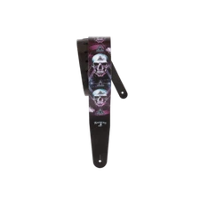 D'Addario Alchemy Gothic Collection Leather Guitar Strap, Dark Synth design