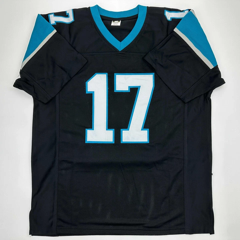 Jersey Facsímil Autografiado Jake Delhomme Carolina Negro Reimpresión Talla Para Hombre XL Foto 3 de 4