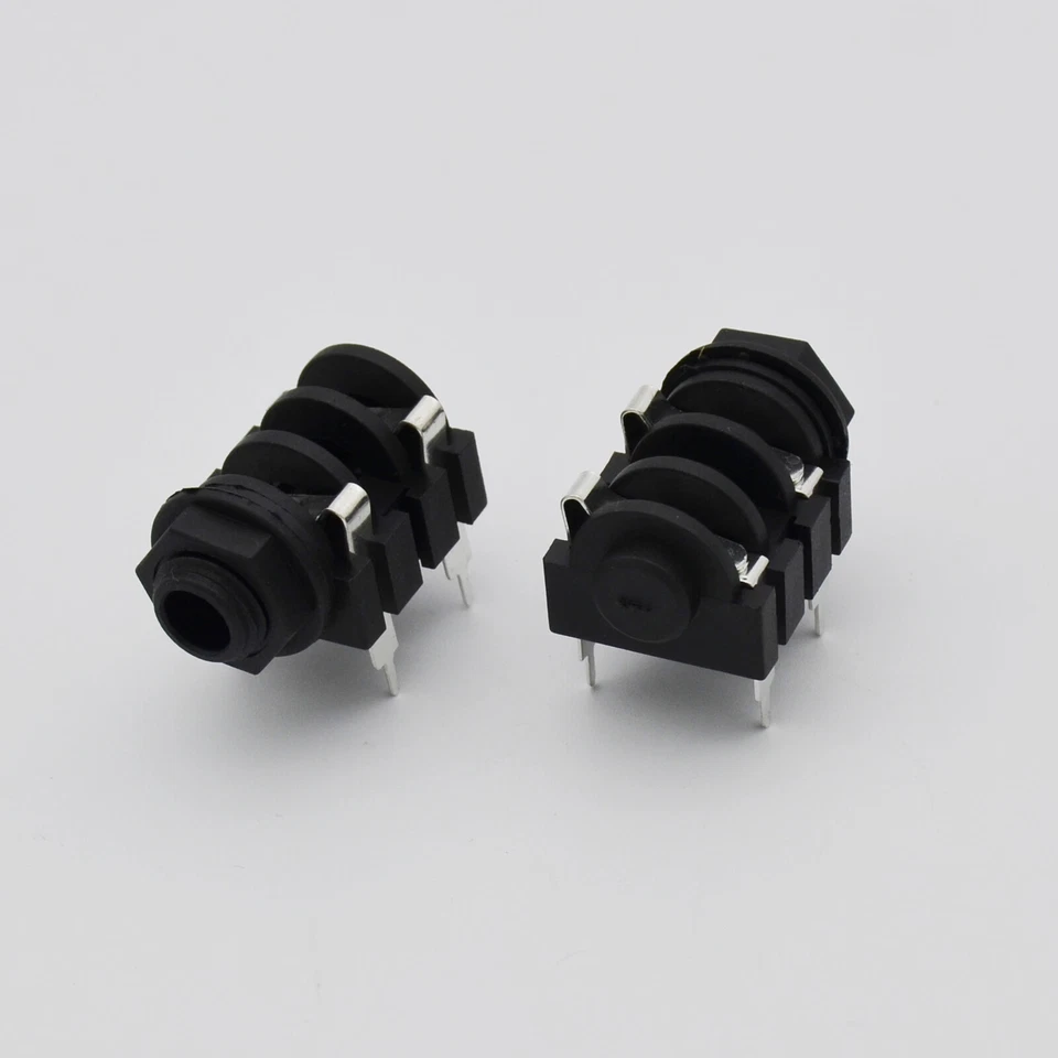 10,6.35 mm (1/4 in) Jack Female Mono Panel PCB Welding audio phone mount Socket - Image 4 of 4