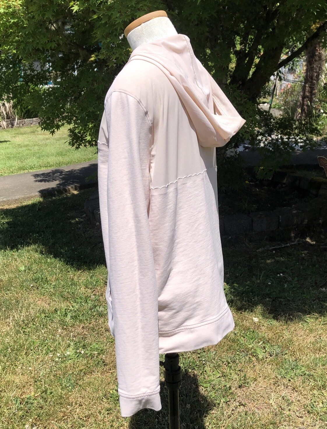 UNDERCOVER Victoria's Secret Sport Maglia Smerlata Felpa con Cappuccio Giacca Full Zip M Taupe Beige