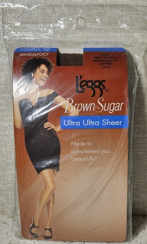 Leggs Brown Sugar Ultra Sheer Control Top Pantyhose 50307 Medium Tall Coffee