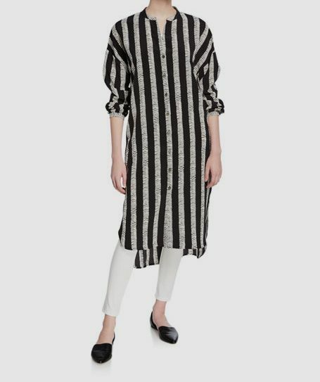 $146 Dubgee by Whoopi Womens Black Stripe Long Sleeve Hi-Low Shirt Dress Size XL