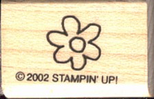 Daisy Flower Wood Mounted Rubber Stamp Stampin' Up 2002