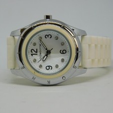 Liz Claiborne LC1066 White Tone Quartz Analog Women's Watch New Battery