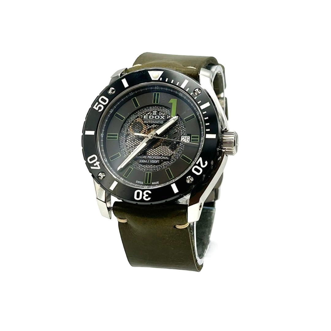 EDOX Chrono Offshore 1 Professional 80088 Automatic Mens Watch 37R-NIR2 Certified Tested