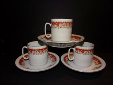 VINTAGE Demitasse 12  Cups  and 12 Saucers Set of 12 New in Unmarked Box 24 pc 