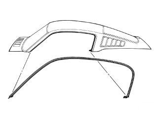 Mustang Roof Rail Weatherstrip Fastback Pair 1964 1965 1966 - Daniel Carpenter