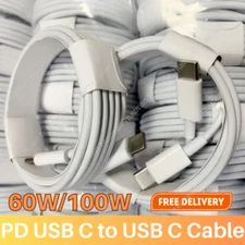 60W/100W USB C to C Cable Fast Charging Cord Lot For Samsung MacBook Pro Type-C