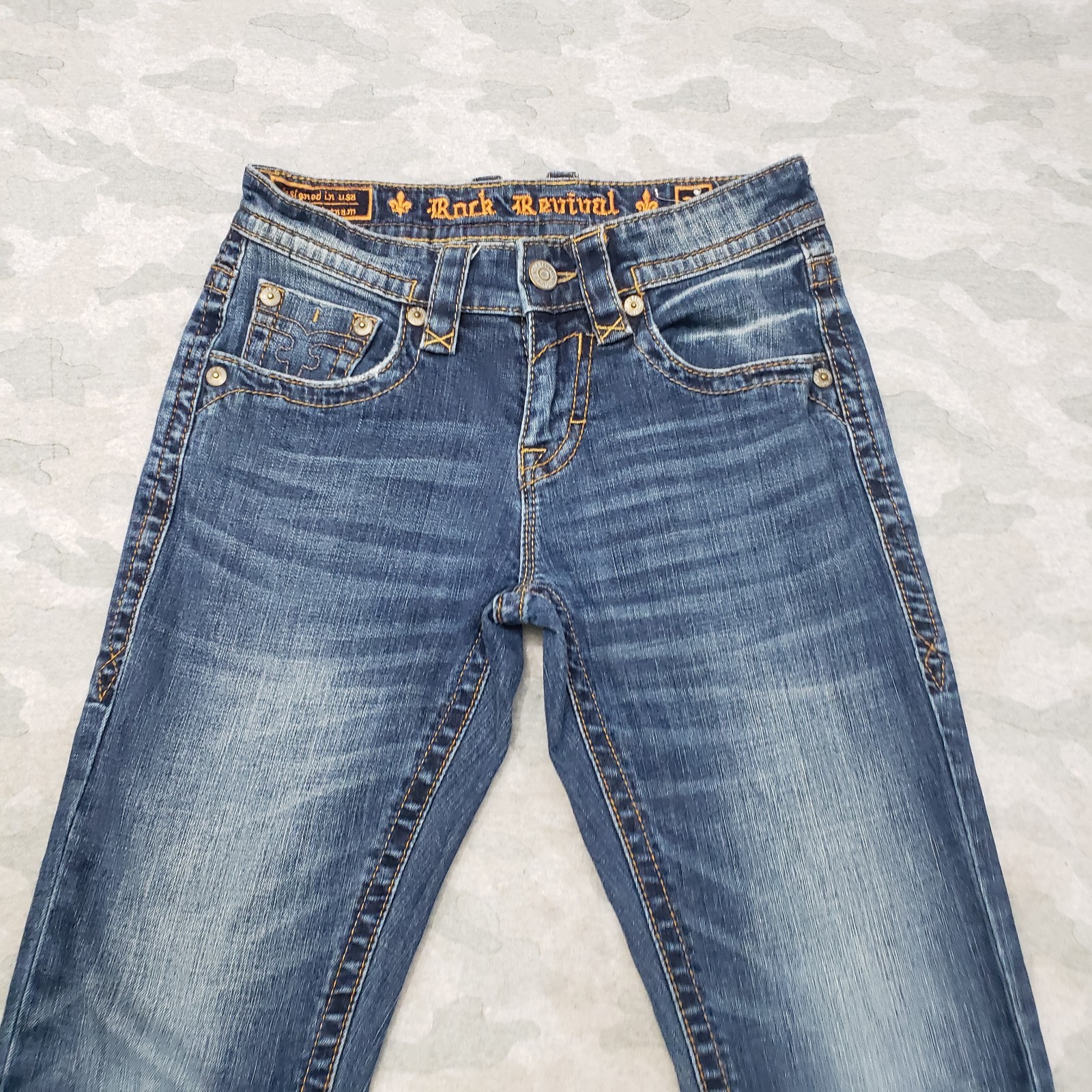 Rock Revival Jeans Mens 29 Blue Pockets Tommy Straight Denim Medium Wash