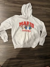 Nintendo Super Mario Here We Go Sweater hoodie Size LARGE