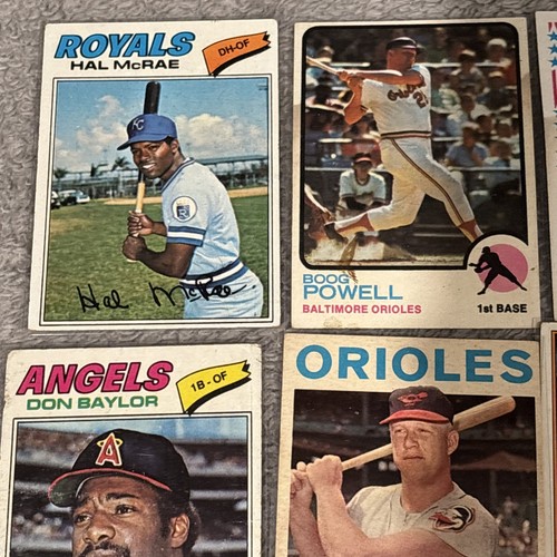 Lote de 10 tarjetas de béisbol Topps de la década de 1970 Fair-Good Star HOF .U33 - Imagen 2 de 11