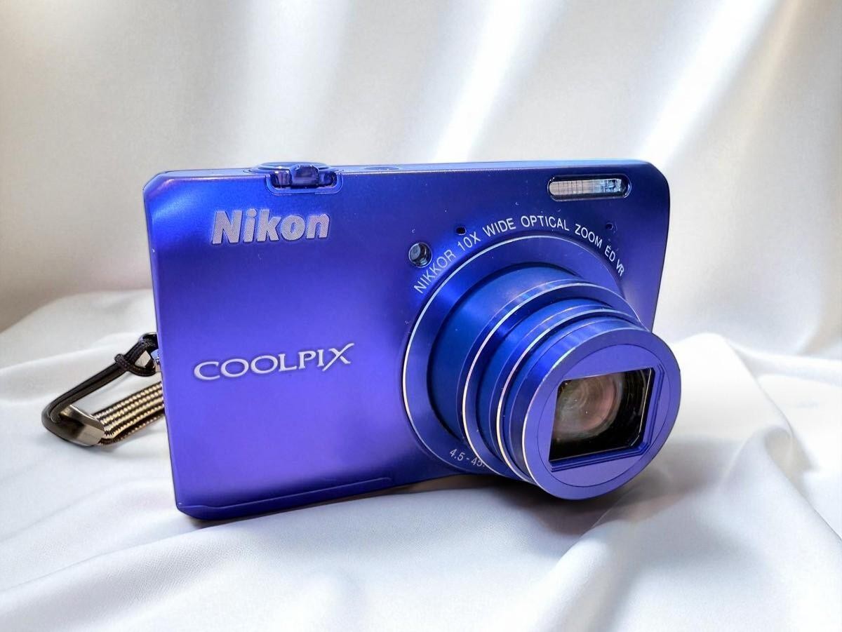 N Mint] Nikon Coolpix S6300 Stylish Blue Digital Camera w/Battery