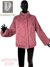 Real Fur Mink Pink Jacket With Collar
