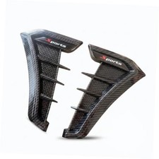 Car Fender Vents, Sporty Body Kit for Cars, TPU 2 PCS Carbon Fiber Black