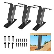 3 Pack Heavy Duty Stainless Steel 304 Pergola Roof Riser Beam Brackets (3 Pack) 