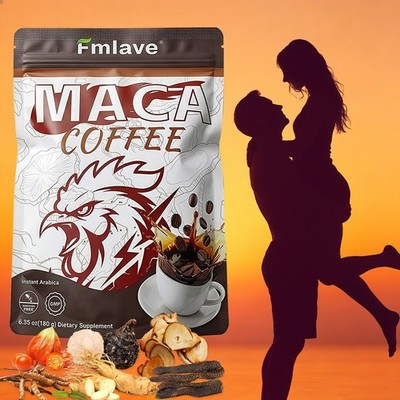 Men's Energy Coffee Instant Coffee Maca Ginseng Extract Focus Stamina 18 serving