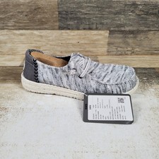 Hey Dude Wendy Knit Shimmer Womens Loafer Shoes Sz 7 Gray Multi Comfort Slip On
