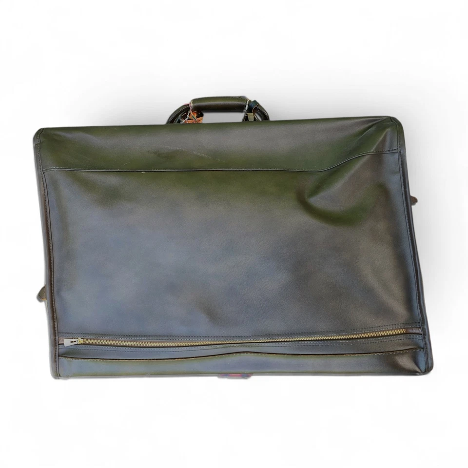 Vintage Hartmann Leather Garment Bag Pat. Pend. USA Made – Mint Mid Century - Image 3 of 4