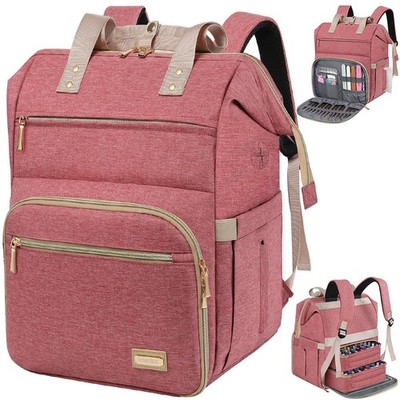 Nail Polish Organizer Backpack for 70 Bottles  Nail Lamp - Travel Storage Case