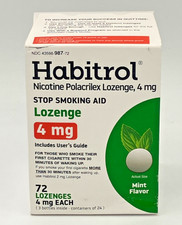 Habitrol Nicotine Lozenges 4 mg, Mint Flavor 72 Count Nicotine Lozenge Exp 09/26