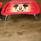 Vintage Disney Mickey Mouse Red Metal TV Tray Comic Style Face Decent Cond — photo 2
